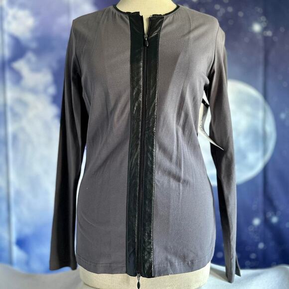 Womens Cardigan Size Medium Gray Shacket Professional Structured NWT - Picture 7 of 8